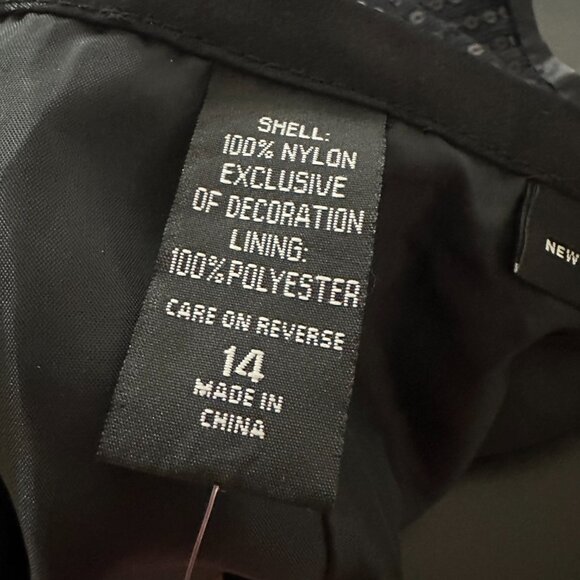 NEW YORK & COMPANY skirt sz 14 black‎ all over sequin pencil cocktail party NEW - Picture 5 of 5